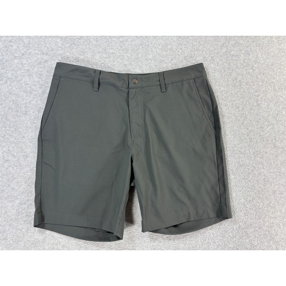 Criquet Performance Flat‎ Front Casual Shorts (Men's 32) Gray - 8"